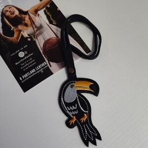 Portland Leather Toucan Key Holder - Black, Gold, Gray